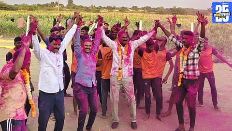 Sharad Sonwalkar from Sonwadi Khurd selected for Mumbai Police; villagers celebrate his remarkable achievement.