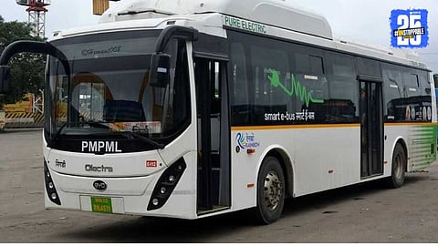 Pune commuters boarding a crowded PMPML bus as fare hike leads to record revenue in a single day