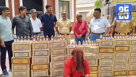 seized illegal liquor in yeola