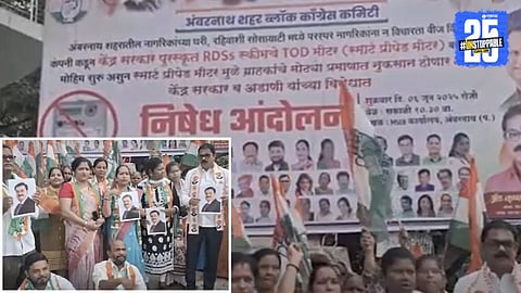 Congress Protest at Ambernath