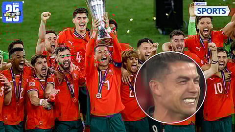 Cristiano Ronaldo tears | Portugal vs Spain | Nations League final,