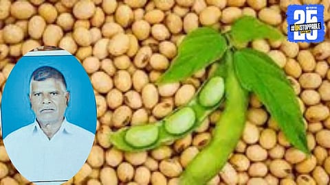 Patil from Nerle awarded first prize for highest soybean yield in state-level competition