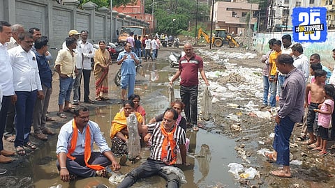 MNS and UBT Shiv Sena agitation in Daund