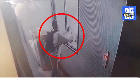 CCTV footage from Malad building shows the shocking moment when a man allegedly throws a cat from the 9th floor, sparking nationwide outrage.


