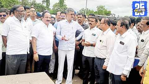 Minister Shambhuraj Desai addressing media on Warkari Seva, vows tough action against any disruption to the pilgrimage.