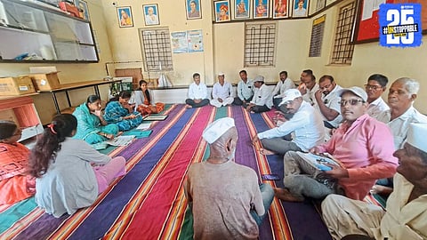 Dhumalwadi villagers in Gram Sabha approving the decision to waive property tax for ZP school admissions.