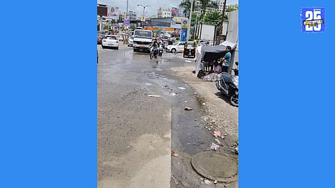 Drainage Water on Kondhwa-Pisoli Road