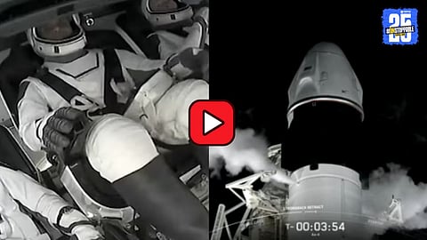 Shubhanshu Shukla moments before the Axiom-4 mission liftoff, achieving a speed of 30,000 km/h, marking a historic moment for Indian space aspirants.
