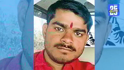 Scene from Kanhergaon farm where the youth tragically died in a rotavator accident; grief-stricken family mourns.