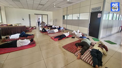 Representatives were literally sleeping on mattresses at the counting center