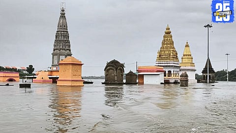 Floodwaters from Chandrabhaga submerge Pundalik and nearby temples in Pandharpur; authorities issue warnings to devotees.