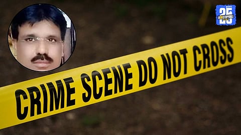 Crime scene from Amravati where a PSI was deliberately hit by a car and later murdered — triggering massive outrage in the city.