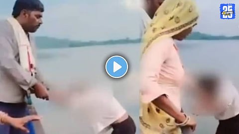 viral video shows father risking daughters life for Instagram reel on dam