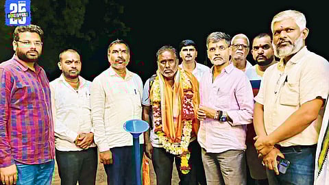 "Ahmedpur to Mantralaya: Dhanora farmer marches for justice — MLA Lanke extends his full support."