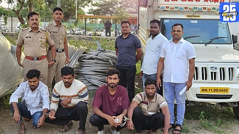 Phaltan Rural Police arrest four for electric wire theft; stolen cables recovered.