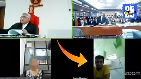 The Gujarat High Court imposed a 1 lakh fine on a man for attending an online hearing from a toilet, highlighting the need for discipline in virtual court proceedings.