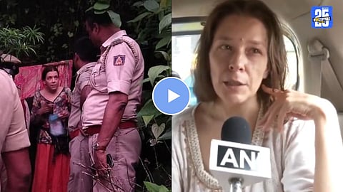 Russian woman living in cave in India