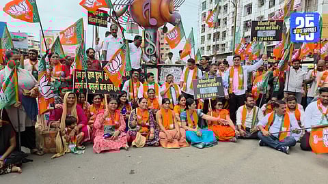 BJP protest Diva