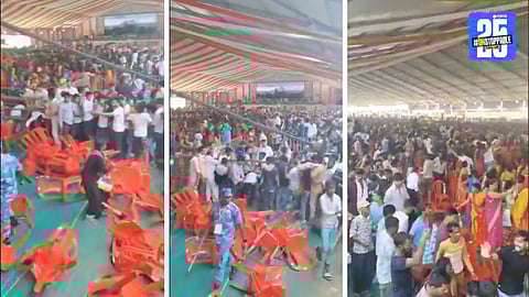 Narendra Modi: मोदींच्या सभेत महिलांचं 'खुर्ची युद्ध'! एकमेकींच्या डोक्यात घातल्या चेअर, Video Viral