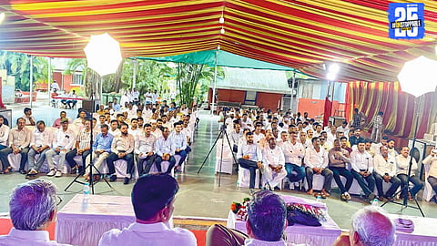 "Jal Jeevan Mission Contractors hold urgent meeting; demand ₹12,000 Cr dues with protest warning."