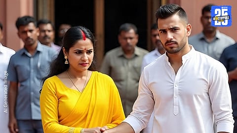 "40-year-old woman from Siddharthnagar leaves her husband and four children to marry a 24-year-old man; legal agreement finalizes custody and living arrangements."

