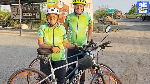 Kanwade couple, aged 78, riding their bicycles daily – a true inspiration for all generations.