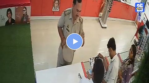 viral video shows Police Officer eyewear threatening shopkeeper over payment