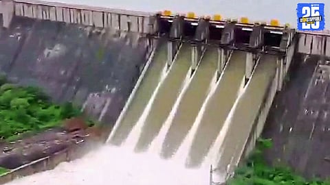 Rainfall in Catchment Area Triggers Bhandardara Dam Discharge