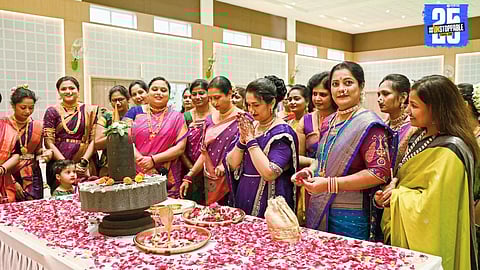 Satara women police officers enjoying Manglagauri games — A cultural initiative by the Superintendent on the occasion of Nag Panchami.