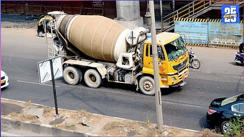 construction heavy vehicle in pune city