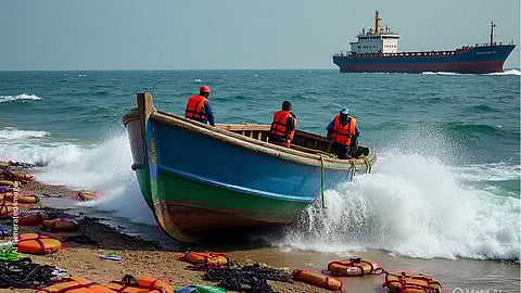 Boat capsized in Yeman : येमेनच्या समुद्रात बोट बुडाली: ६८ अफ्रिकन स्थलांतरितांचा मृत्यू, ७४ बेपत्ता, १२ जणांना वाचविण्यात यश