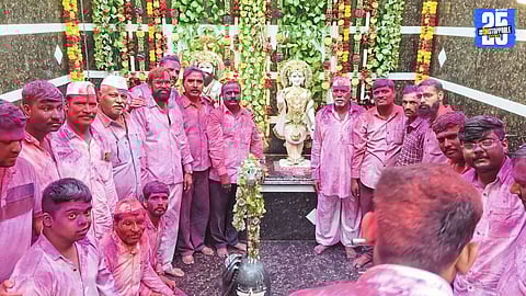 "Chavaneshwar panel supporters celebrating after a 13-0 landslide victory in Karanjkhop cooperative society elections."