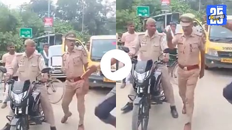 A drunken police inspector from Sultanpur caught on camera violating railway crossing rules and misbehaving with locals, sparking public outrage and official inquiry.