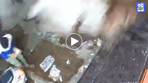 Gas explosion house collapse video viral hyderabad