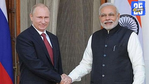 Prime Minister Narendra Modi speaks with Russian President Vladimir Putin to discuss strategic cooperation and key international issues.
