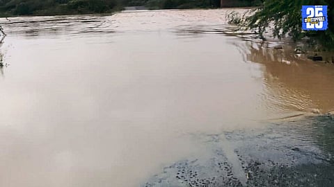 Search operations underway near Bori River bridge for missing motorcyclist at Andewadi, Akkalkot.