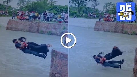 Couple Jumps into River for Viral Reel 