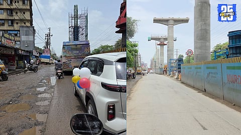 Single-lane Kalyan-Shil road without sideways leaves commuters frustrated.