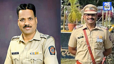 Satara Police’s Balasaheb Bhalchim receiving the President’s Medal; Banakar and Jadhav honoured with DG Special Service Award.