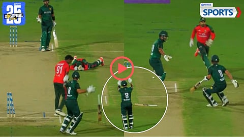 Pakistani Batter Throws Bat in Anger