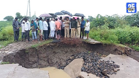 Bridge Collapse on Narangal Kurdagi Road Cuts Off
