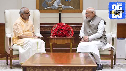 Prime Minister Narendra Modi shares his first reaction after meeting NDA Vice President candidate CP Radhakrishnan in Delhi.