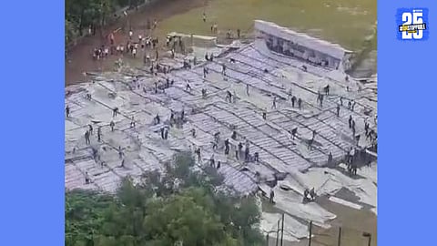 30000 square feet Tin Shed Collapses