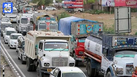 heavy vehicles in traffic