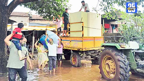 Flood Fury in Krishna River: Villagers Rush to Safety, 52 Families Shifted