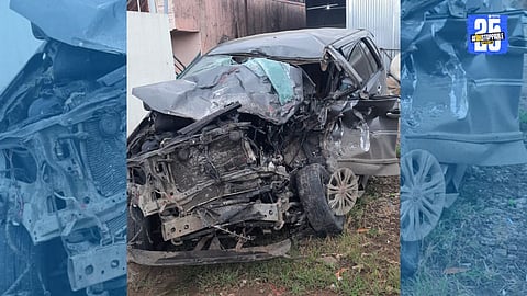 Barshi PSI critically injured after heroic attempt to save a mute animal from road accident.