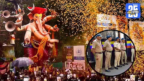 Mumbai Police Action Mode on ganeshotsav