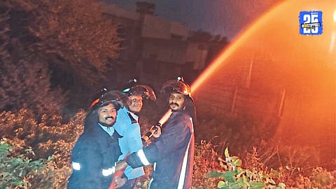 Fire at Vilholi Industrial Company, Nashik; Fire Brigade Responds