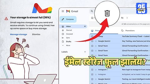 how to clear gmail full storage
