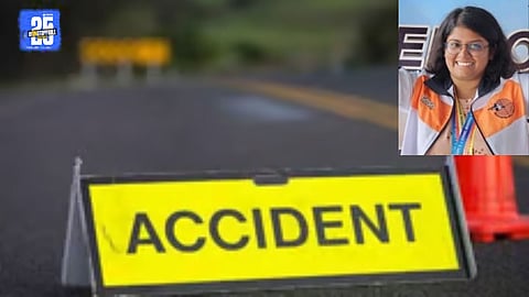 Scene of the Baramati accident where a medical student lost her life after a bike hit a divider.
